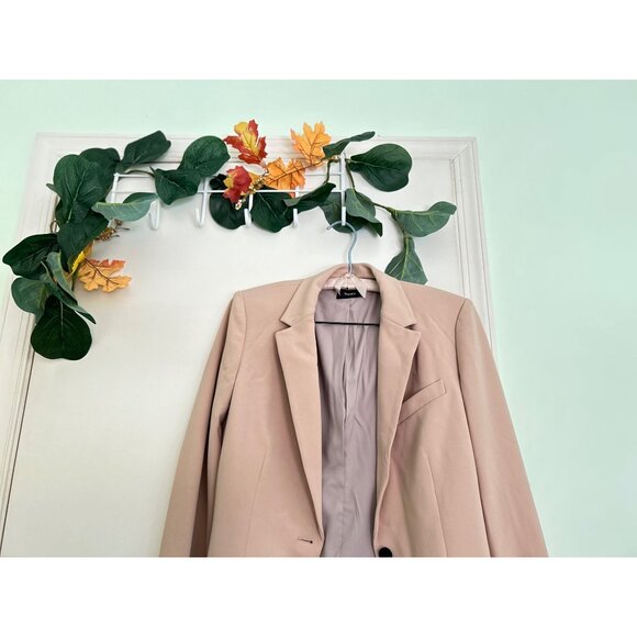 Theory Blazer Women Sz 4 One Button Pockets Notch Collar Career - Picture 10 of 10